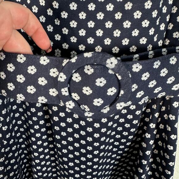 Hutch NWT by Anthropologie Women’s Jenessa Floral Flounce Mini Dress Navy Blue 8 - Picture 5 of 16